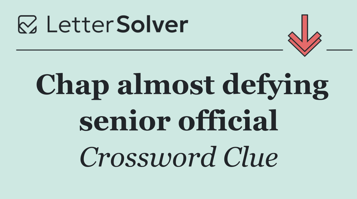 Chap almost defying senior official