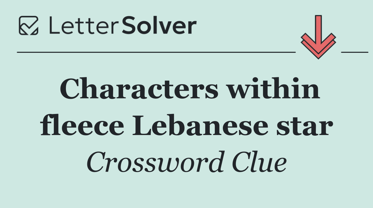 Characters within fleece Lebanese star