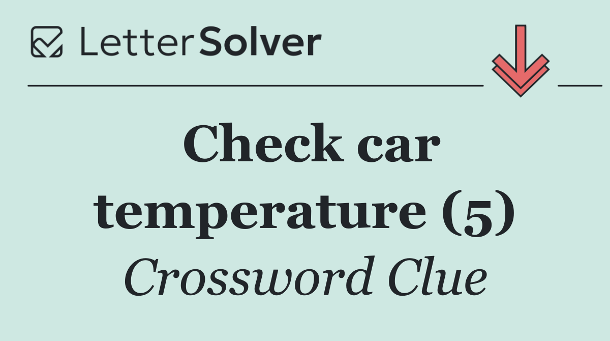 Check car temperature (5)