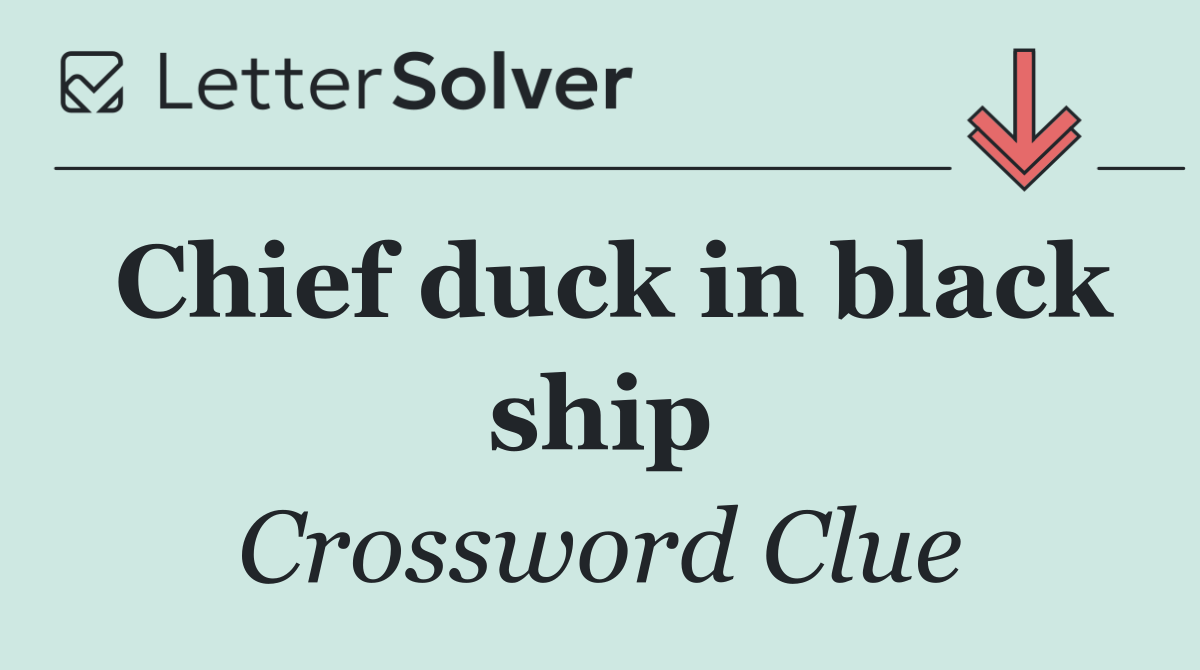 Chief duck in black ship