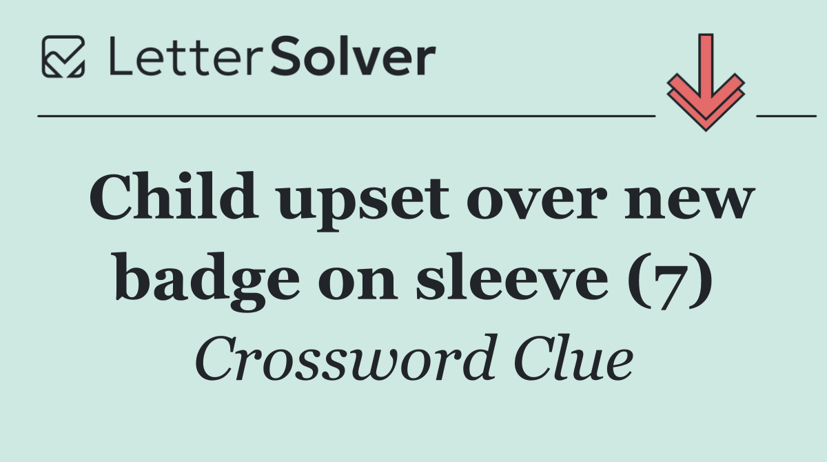 Child upset over new badge on sleeve (7)