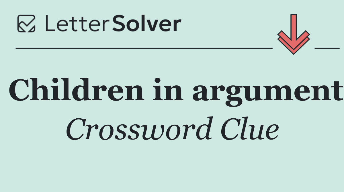 Children in argument