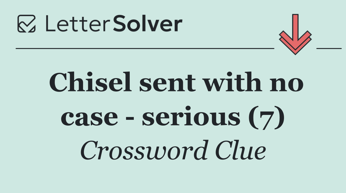 Chisel sent with no case   serious (7)