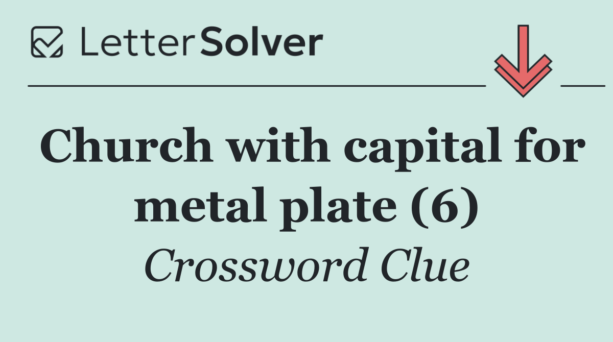 Church with capital for metal plate (6)