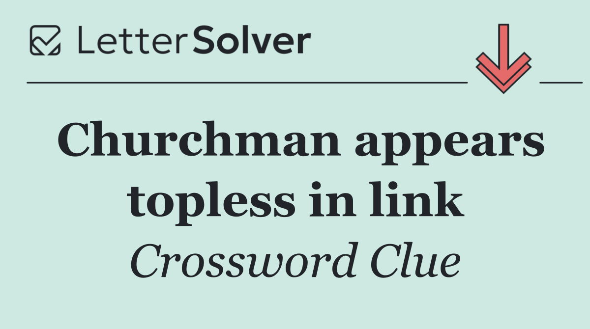 Churchman appears topless in link