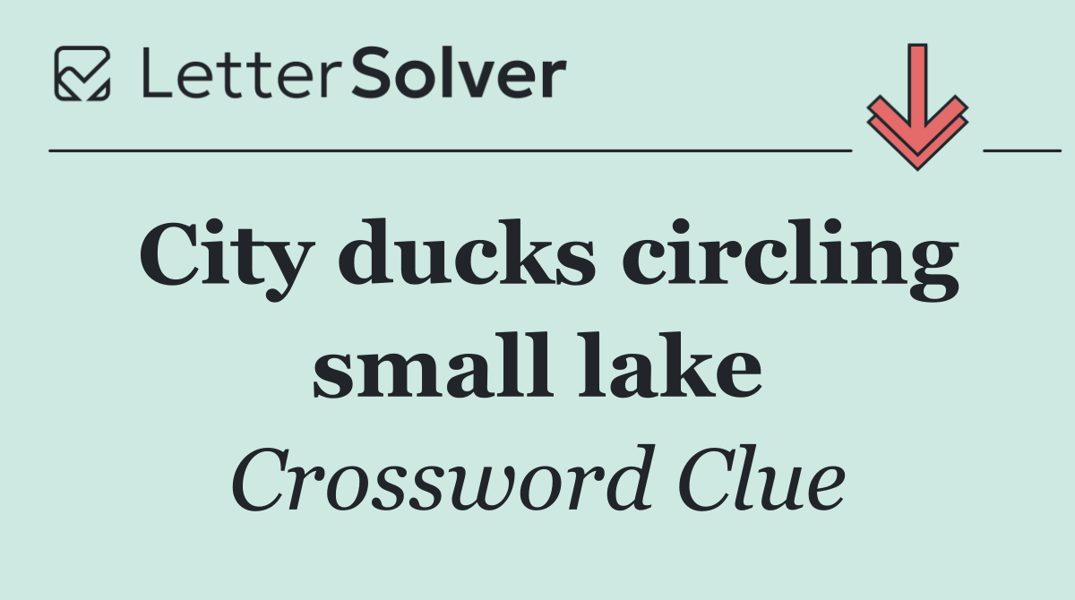 City ducks circling small lake