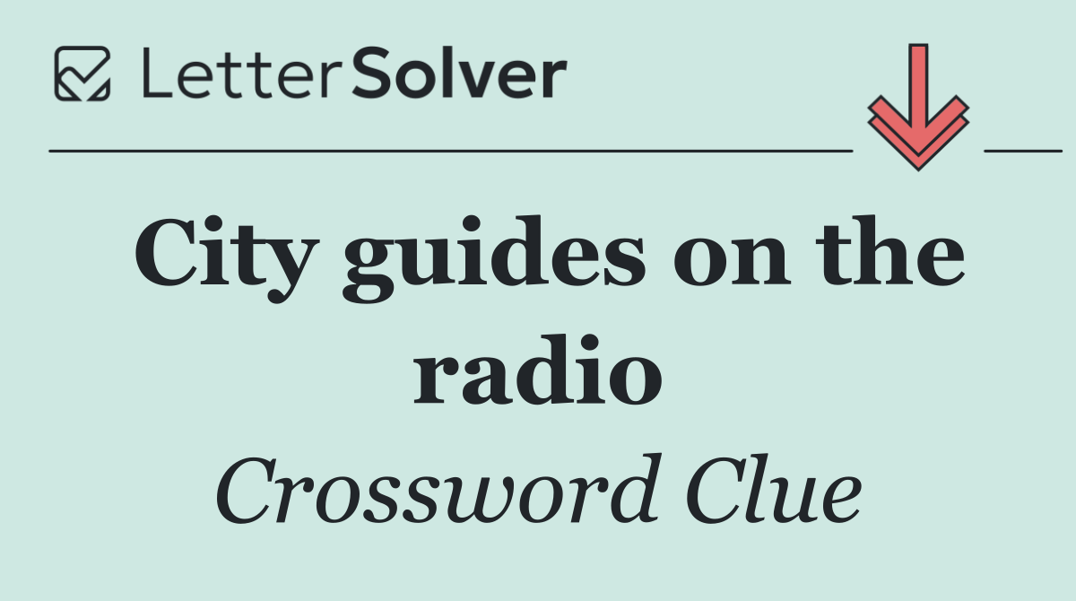 City guides on the radio