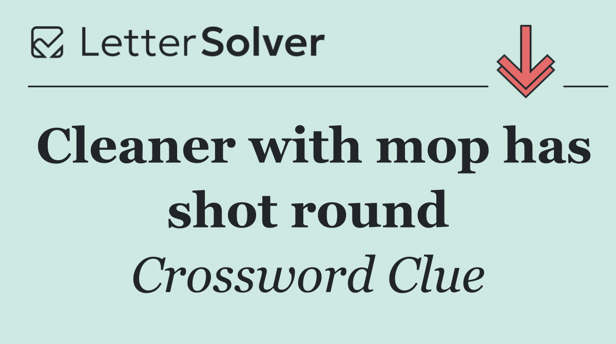Cleaner with mop has shot round