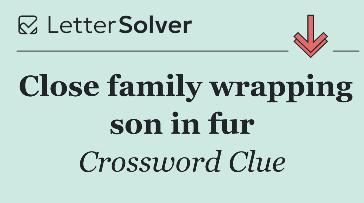 Close family wrapping son in fur