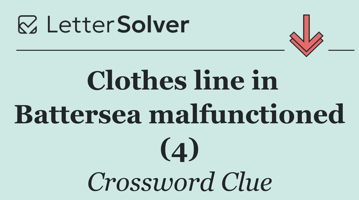 Clothes line in Battersea malfunctioned (4)