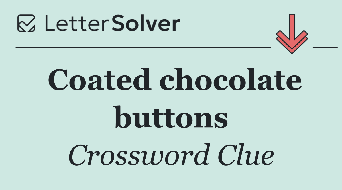 Coated chocolate buttons