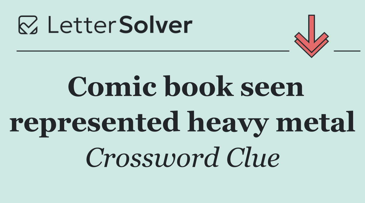 Comic book seen represented heavy metal