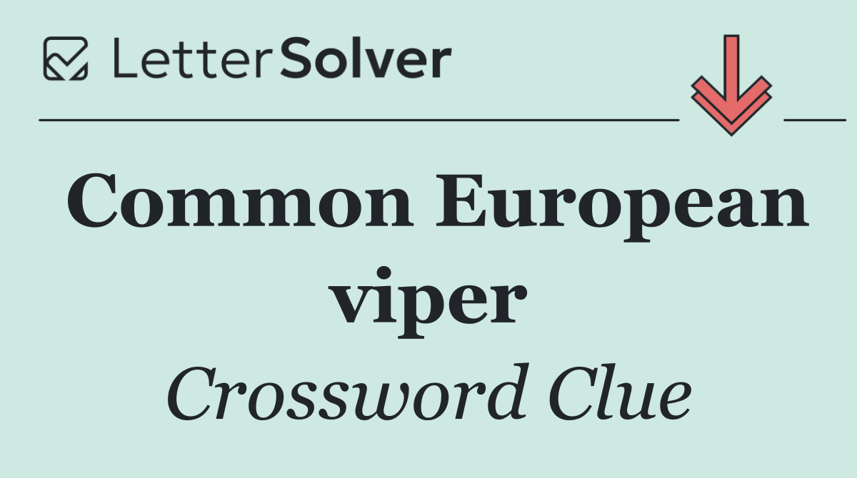 Common European viper