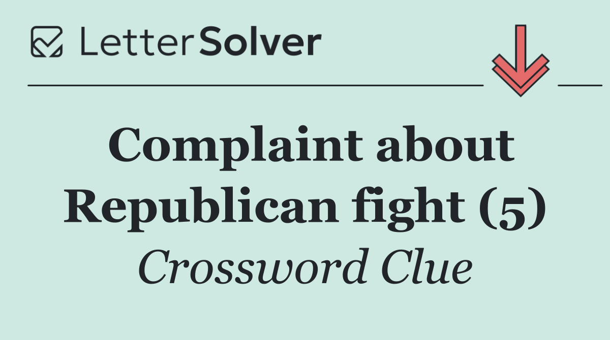 Complaint about Republican fight (5)