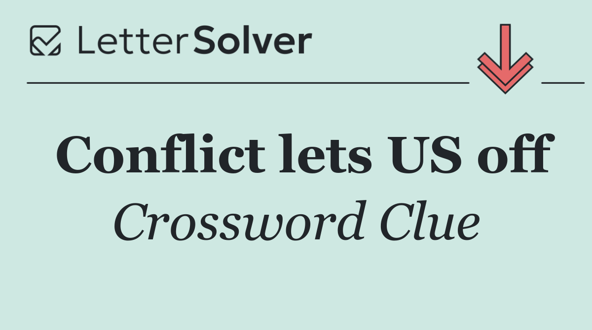 Conflict lets US off