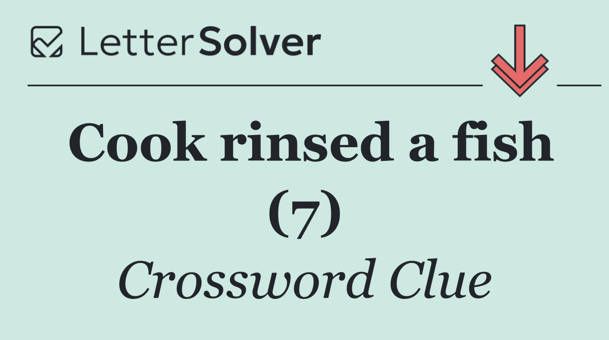 Cook rinsed a fish (7)