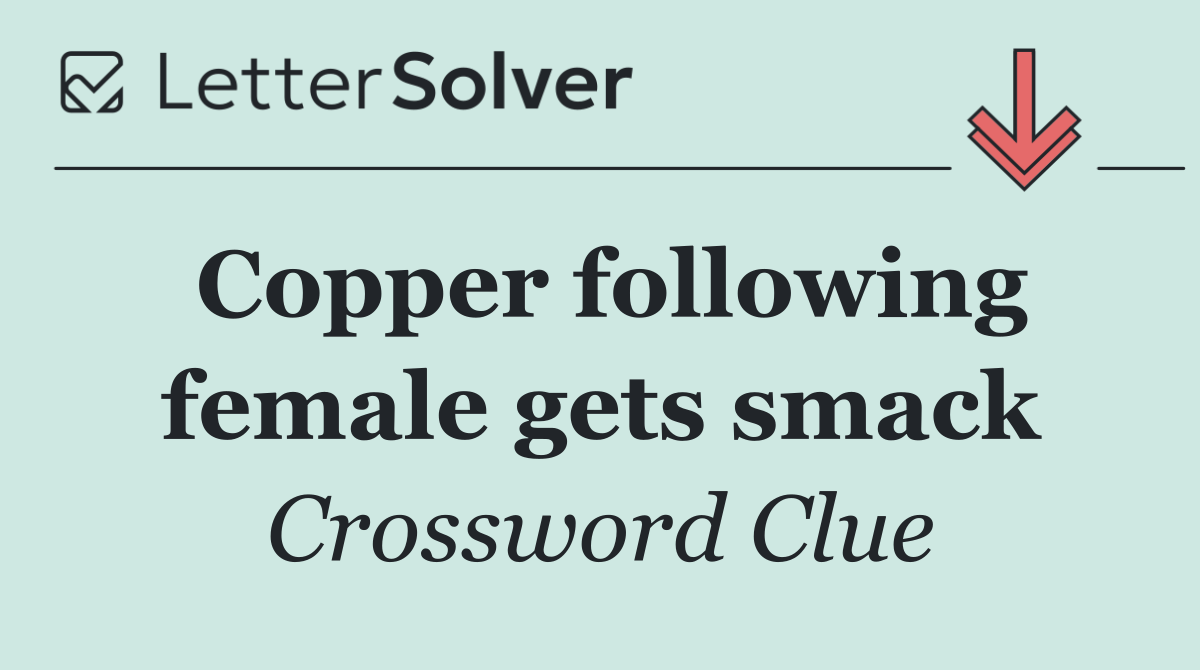 Copper following female gets smack