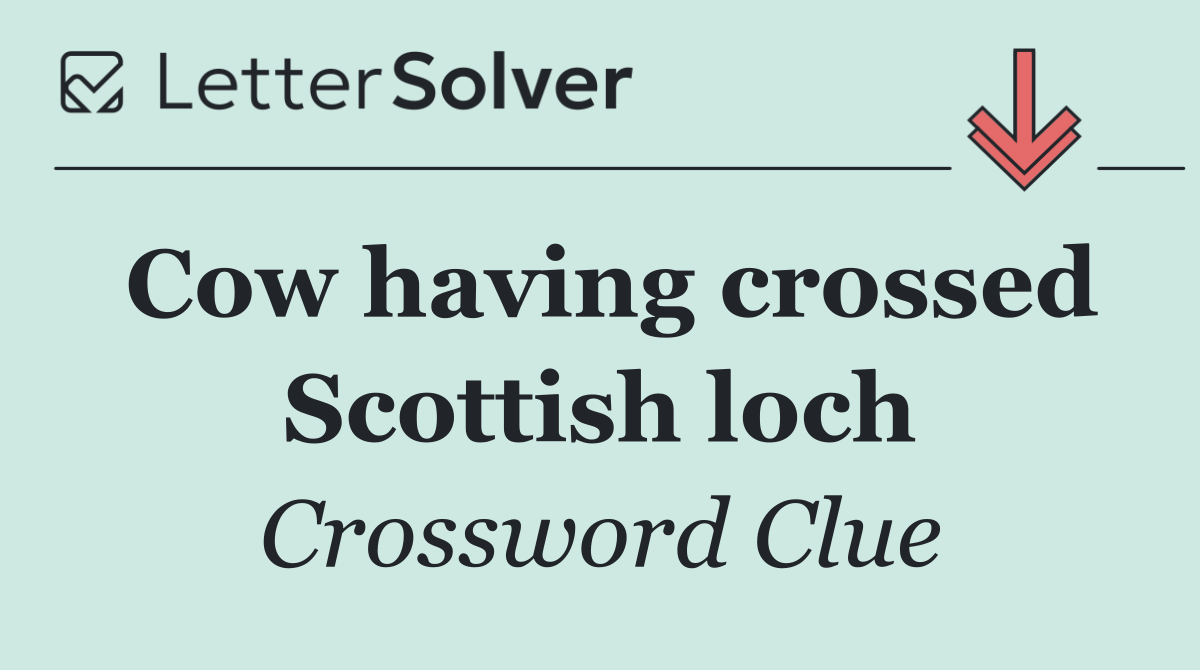 Cow having crossed Scottish loch