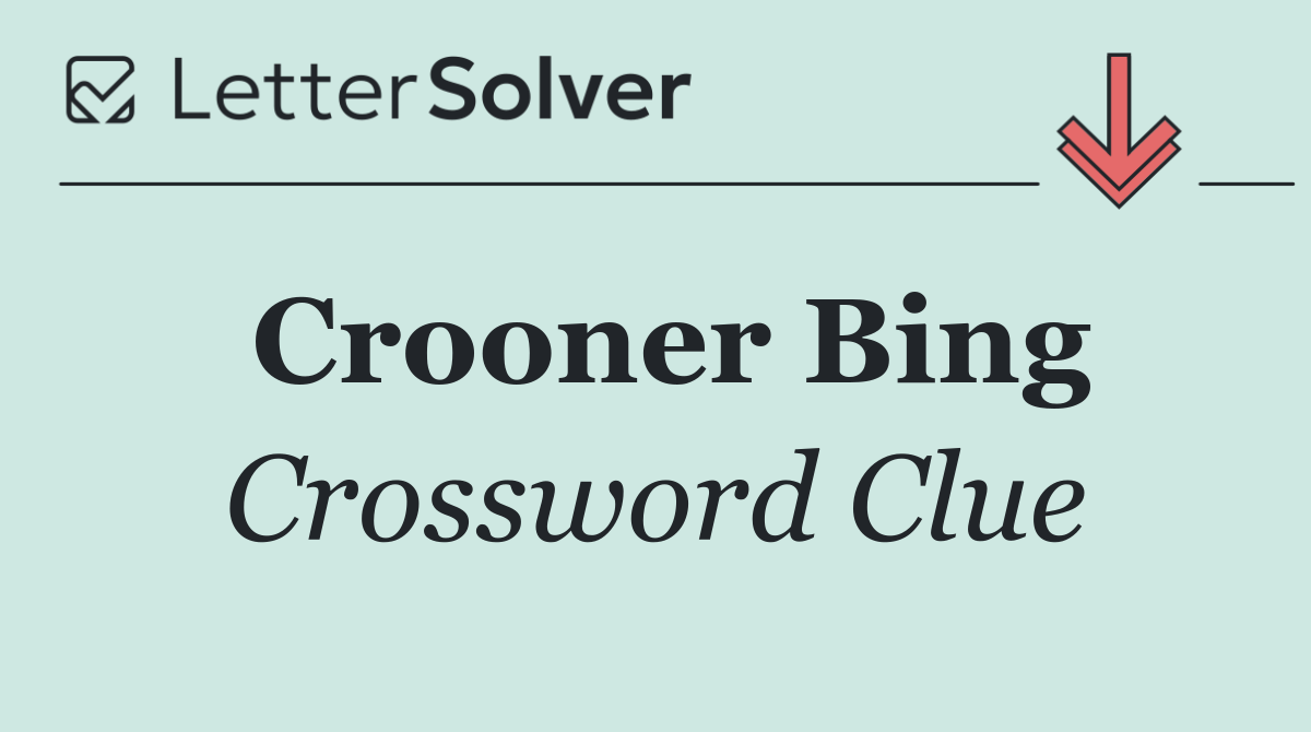 Crooner Bing