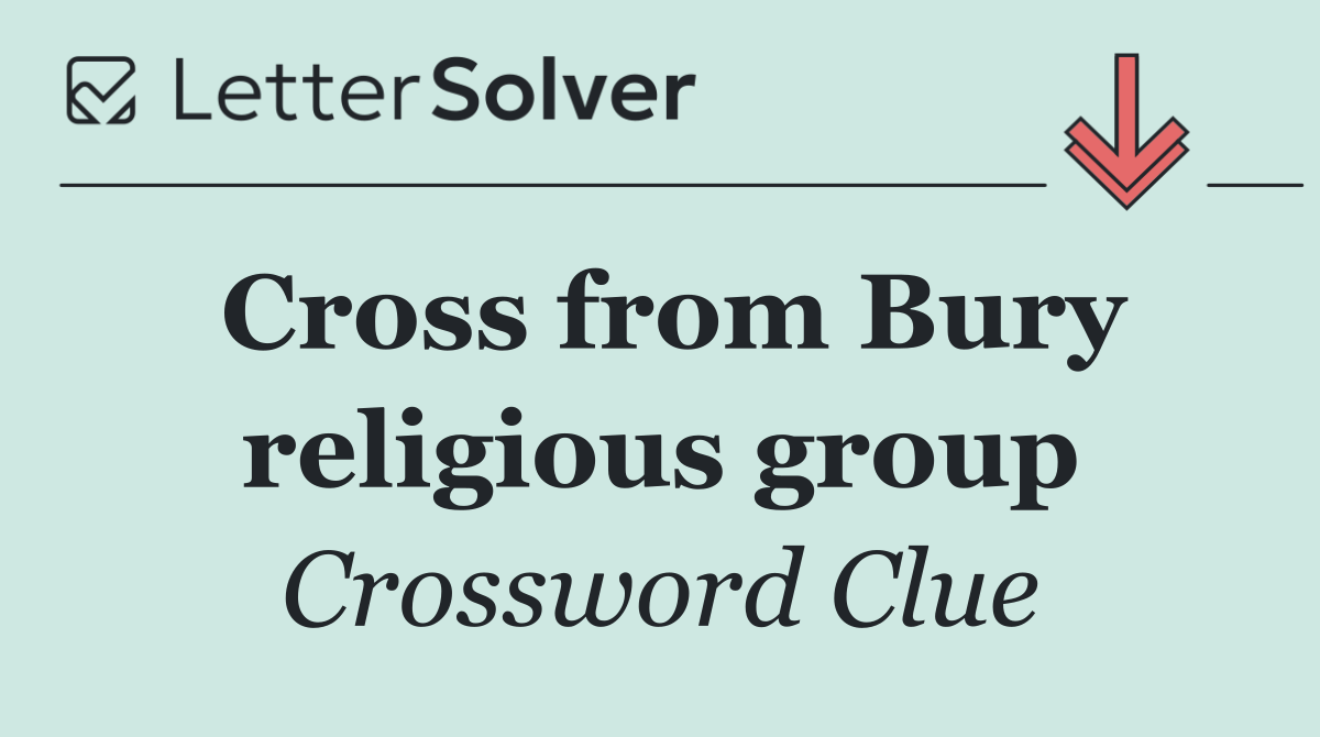 Cross from Bury religious group