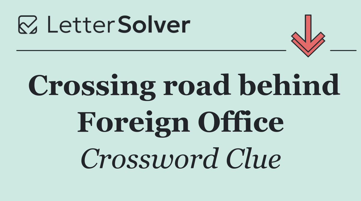 Crossing road behind Foreign Office