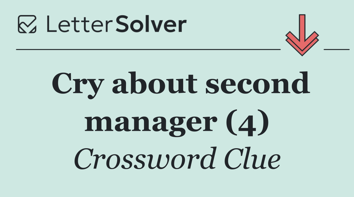 Cry about second manager (4)