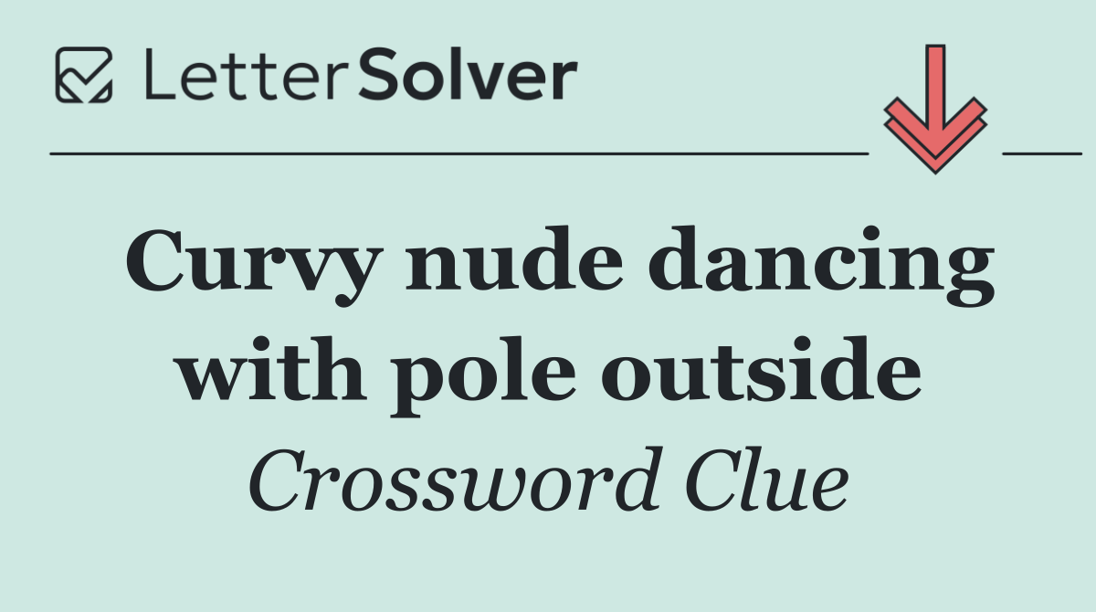 Curvy nude dancing with pole outside