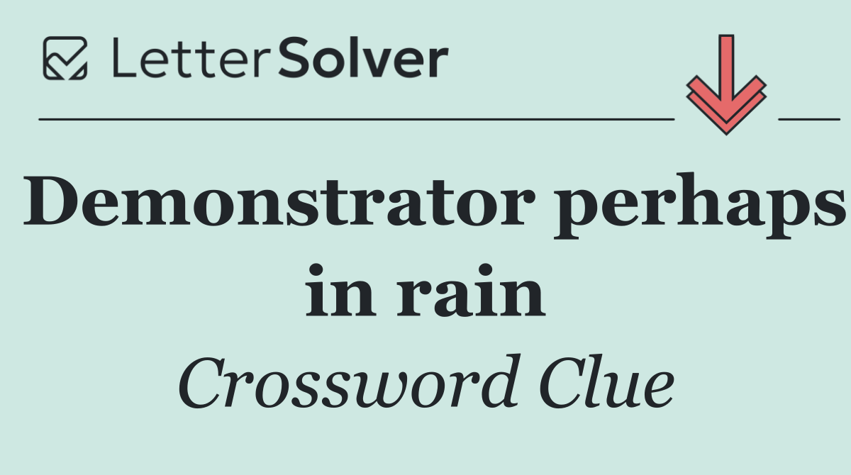 Demonstrator perhaps in rain