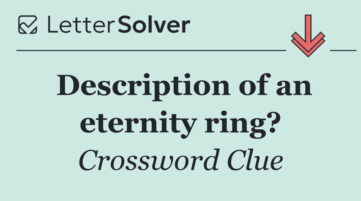 Description of an eternity ring?