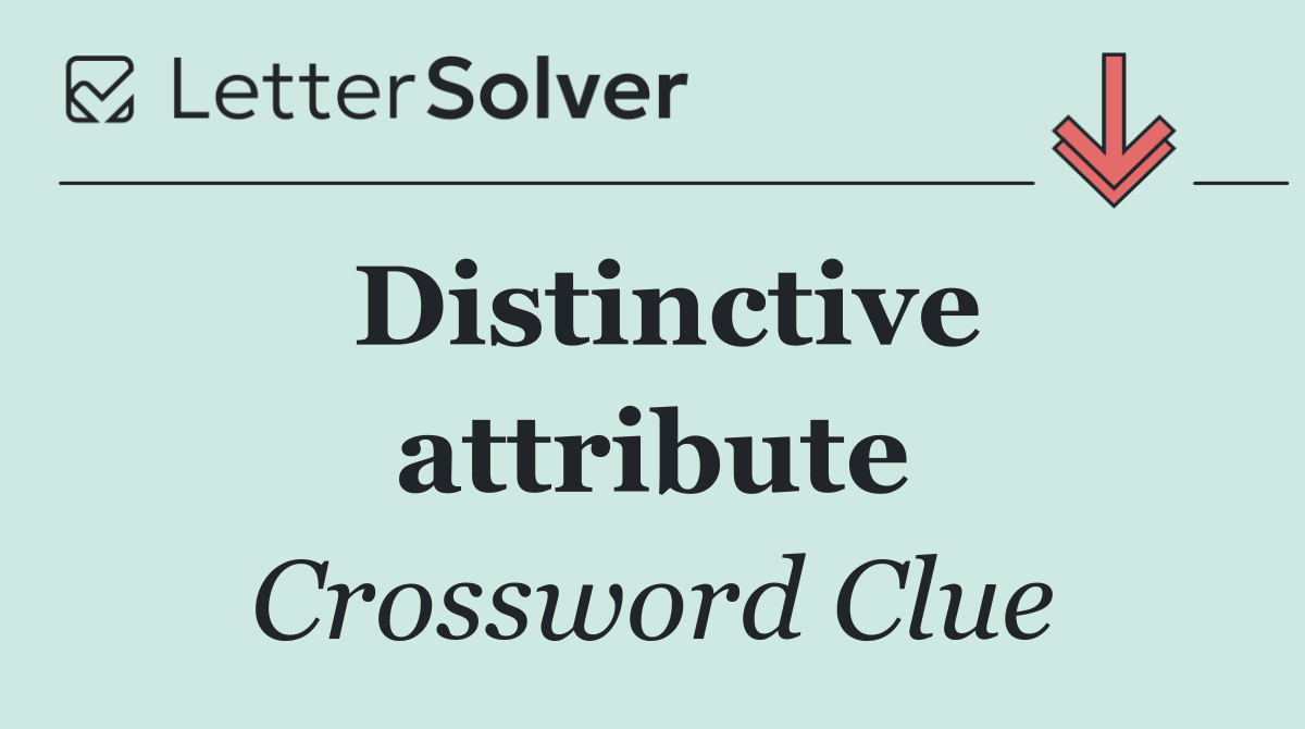 Distinctive attribute