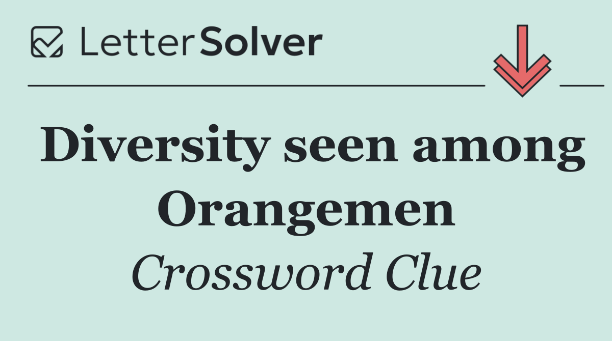 Diversity seen among Orangemen