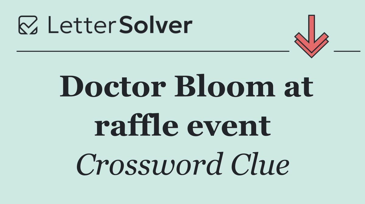 Doctor Bloom at raffle event