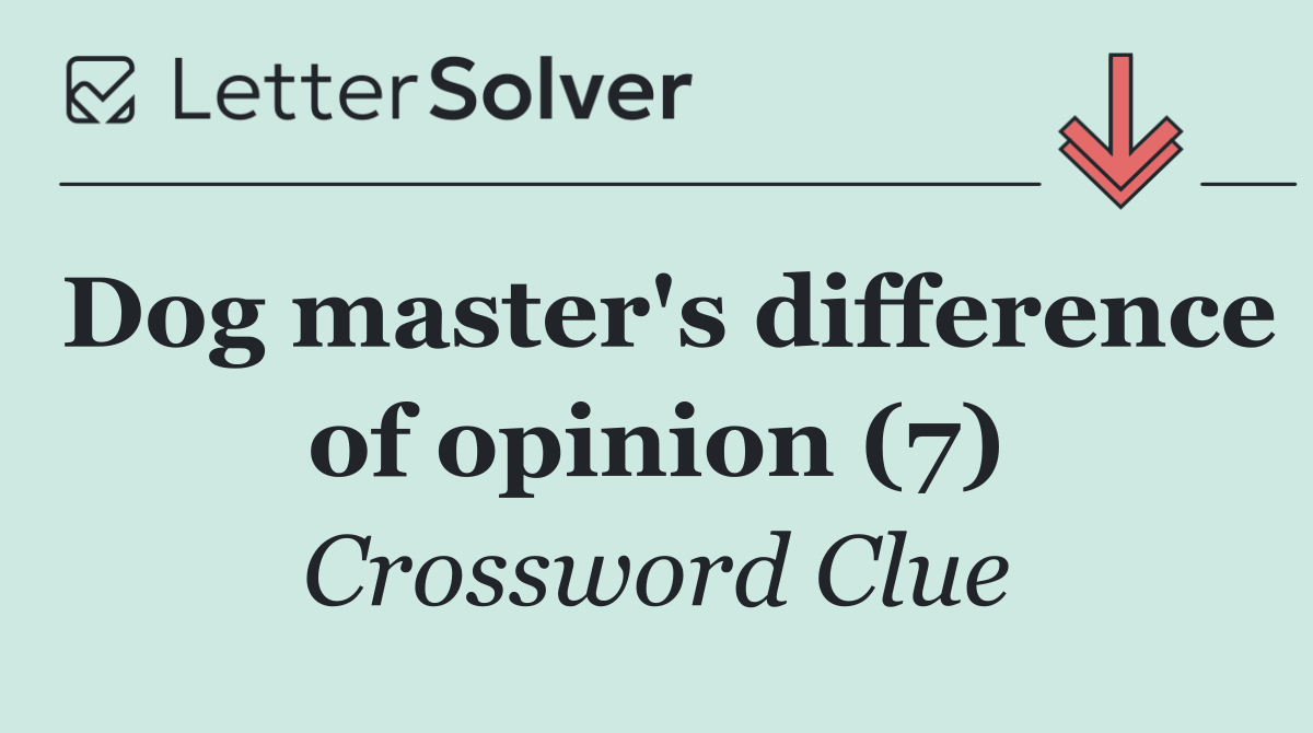 Dog master's difference of opinion (7)