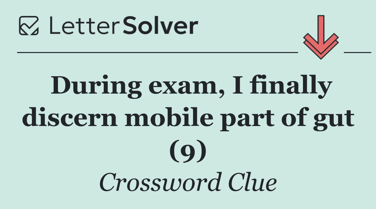 During exam, I finally discern mobile part of gut (9)
