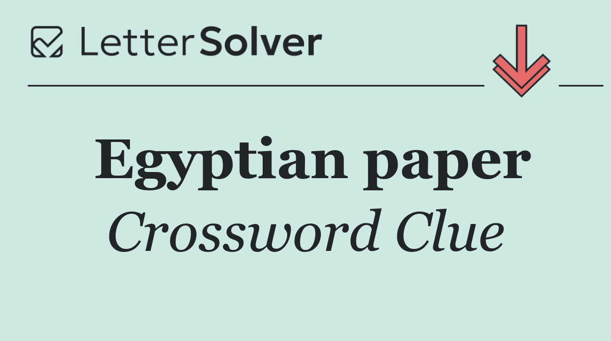 Egyptian paper