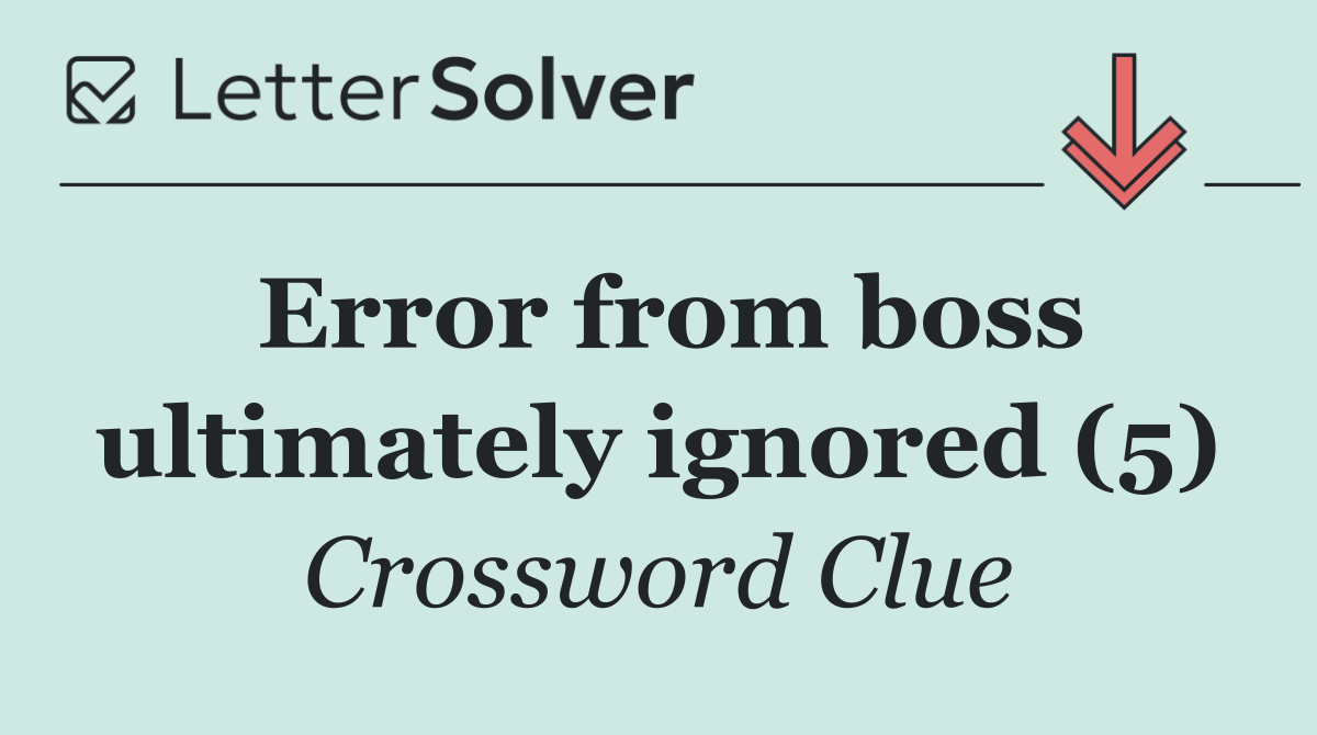 Error from boss ultimately ignored (5)