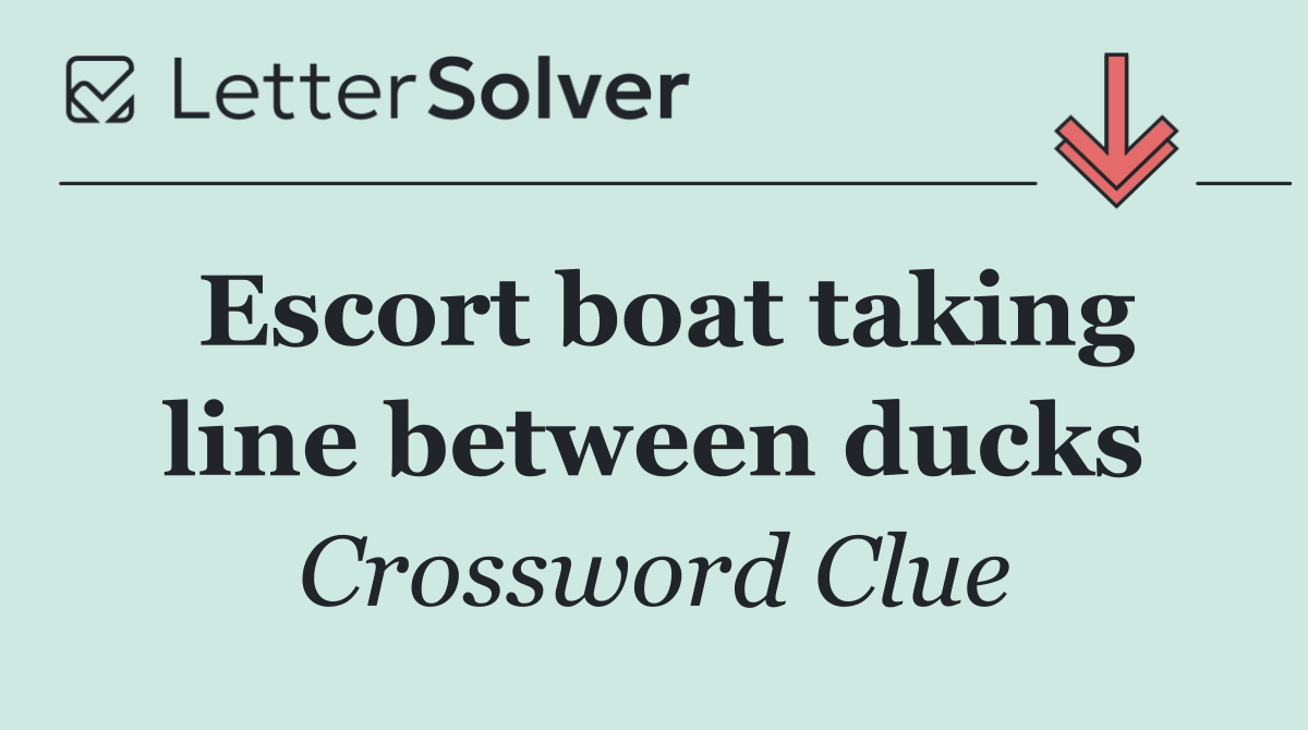 Escort boat taking line between ducks
