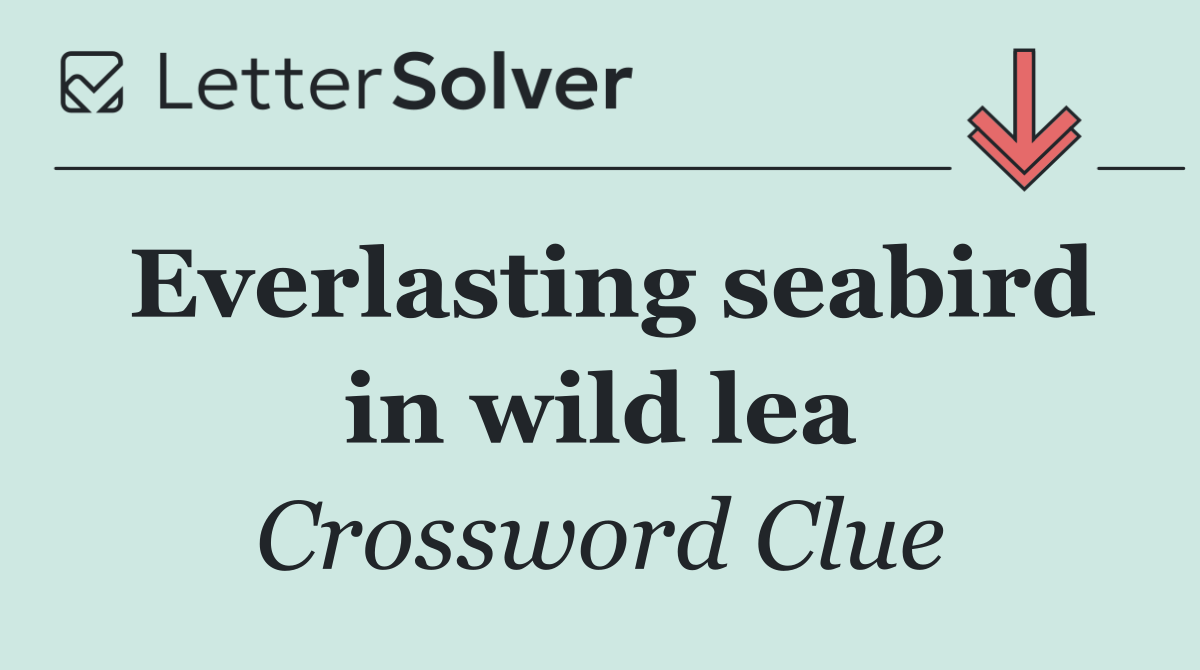 Everlasting seabird in wild lea