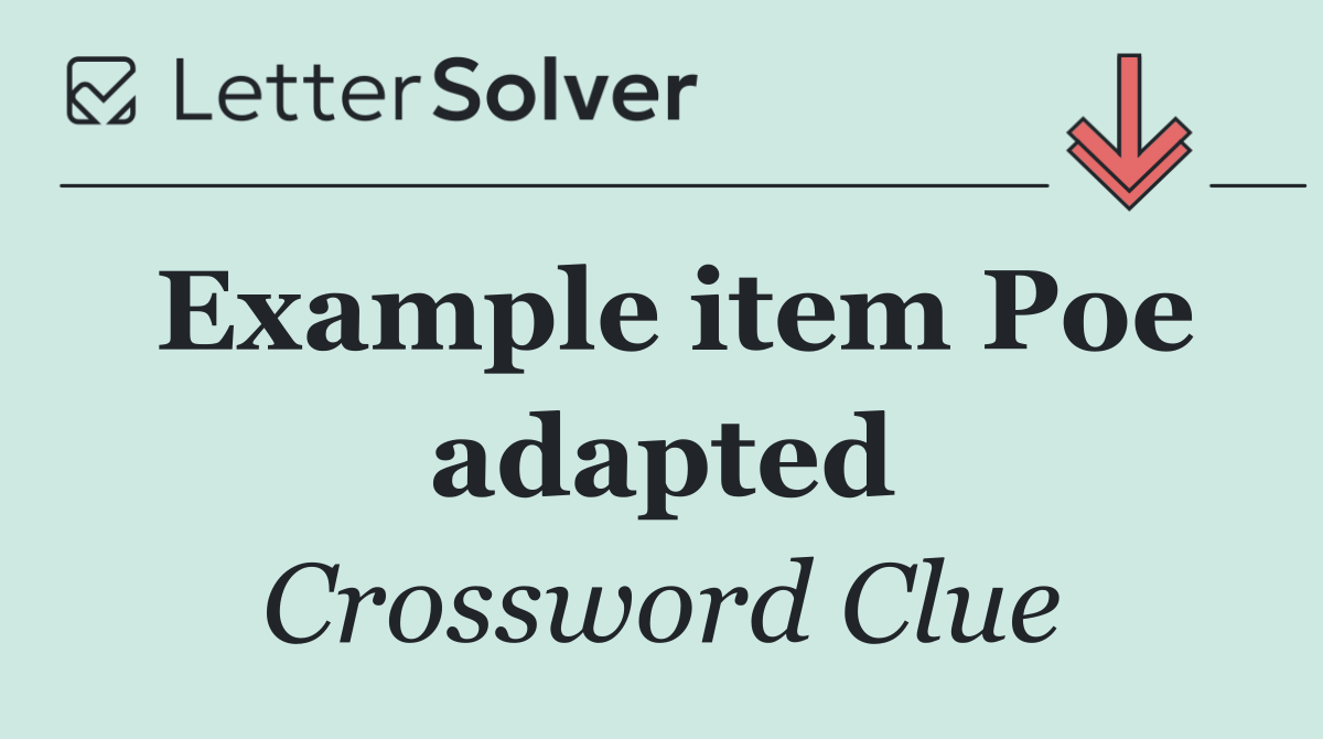 Example item Poe adapted