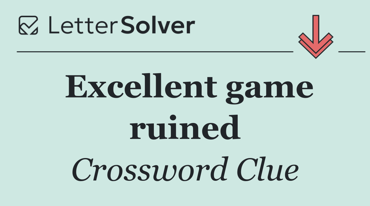 Excellent game ruined