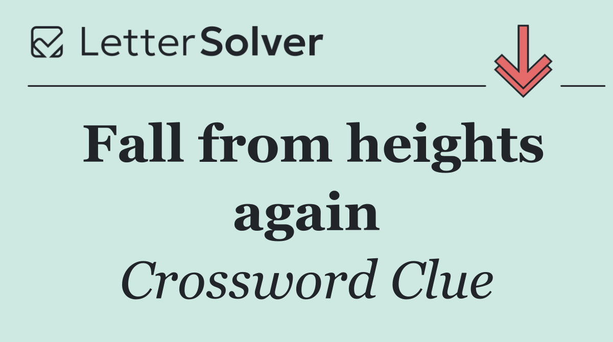 Fall from heights again