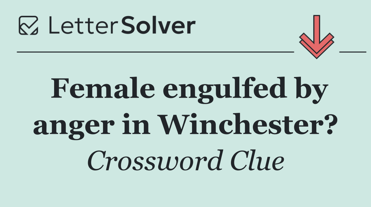 Female engulfed by anger in Winchester?