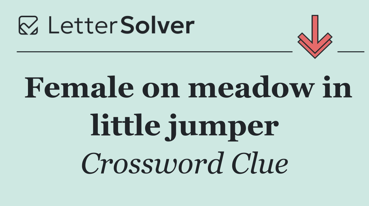 Female on meadow in little jumper