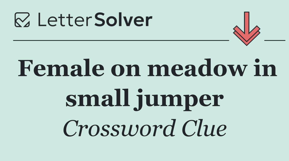 Female on meadow in small jumper