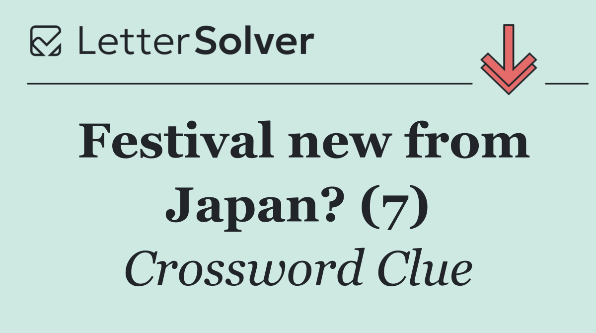 Festival new from Japan? (7)