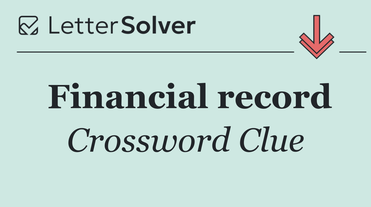 Financial record