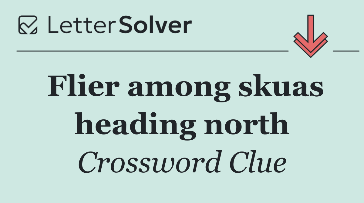 Flier among skuas heading north