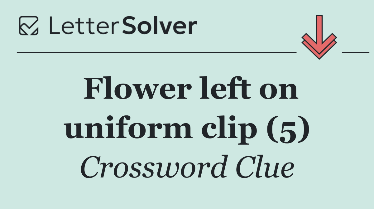 Flower left on uniform clip (5)