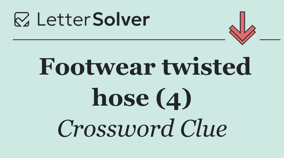 Footwear twisted hose (4)