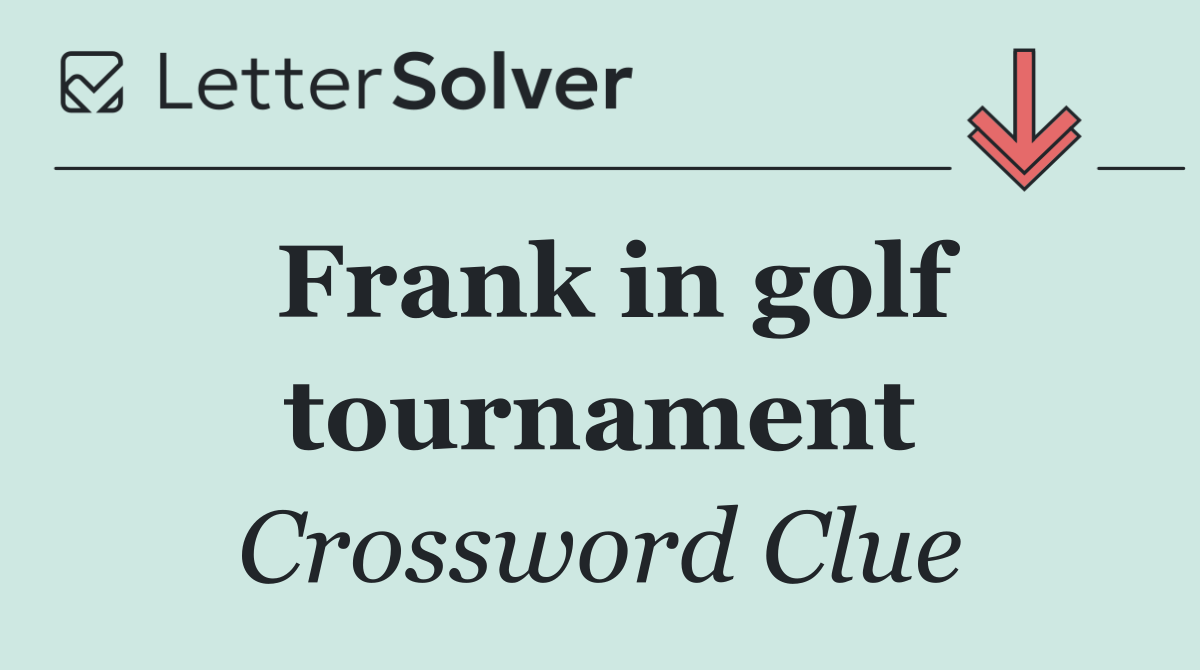 Frank in golf tournament